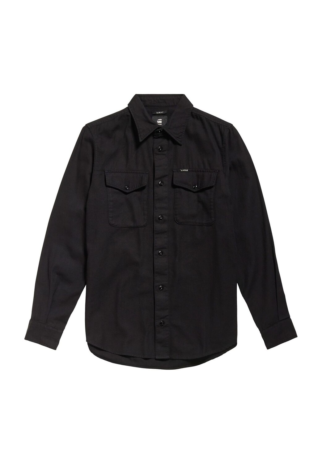 

Рубашка повседневного кроя, приталенного кроя, нагрудные карманы, мужская G-STAR RAW, черный