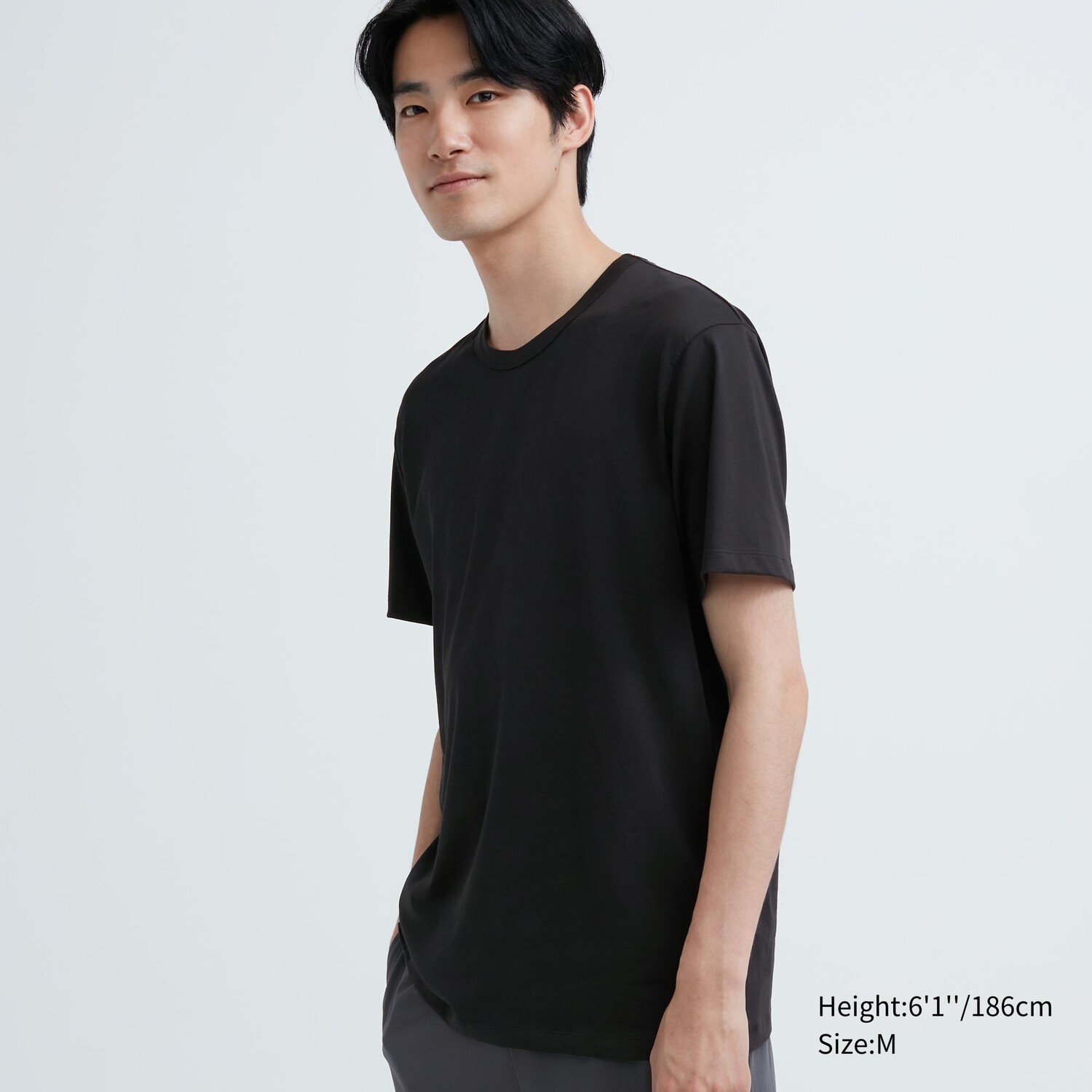 

Футболка хлопковая Uniqlo Airism с короткими рукавами, черный