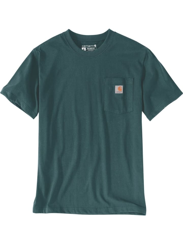

Футболка K87 Pocket S/S 103296 зеленого цвета CARHARTT