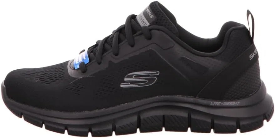 Мужские спортивные кроссовки Skechers Track Broader, Black Mesh Pu — фото 2