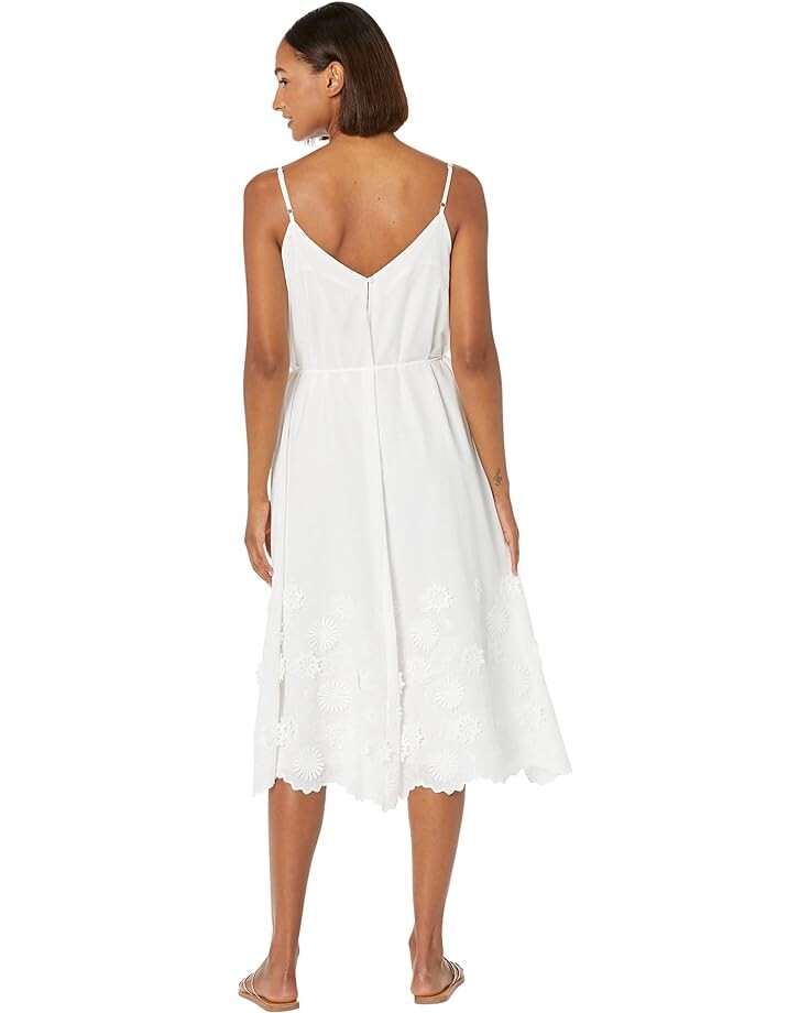

Платье MILLY Becca 3-D Cotton Embroidered Dress, белый