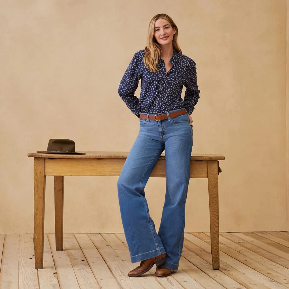 Levi's Gold женские брюки true wide leg с карманом на клапане mid-rise stretch denim — фото 3
