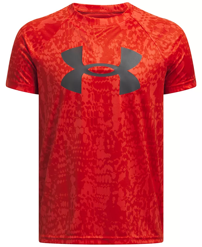 

Футболка с коротким рукавом Big Boys Tech с принтом большого логотипа Under Armour, красный