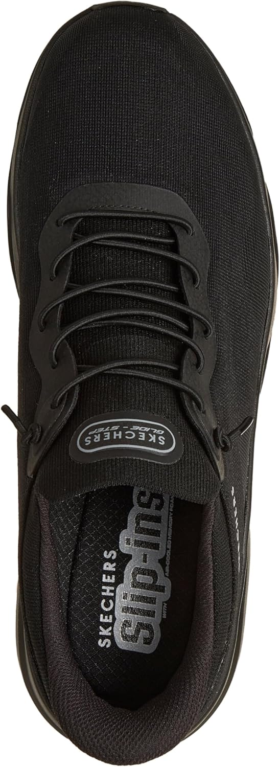 Мужские кроссовки Skechers Uno Glide-Step Gliders Sketch-air без шнурков, черный — фото 3
