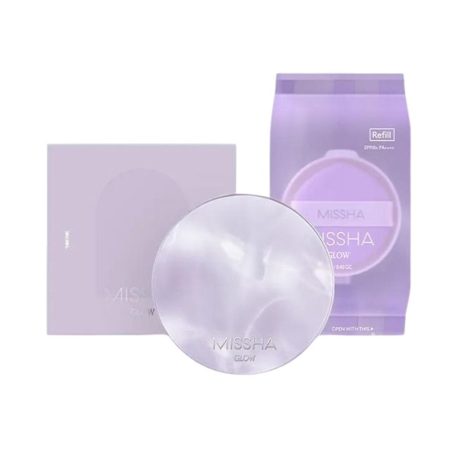 Glow-Кушон тональный крем + сменный блок Missha, цвет vanilla — фото 2