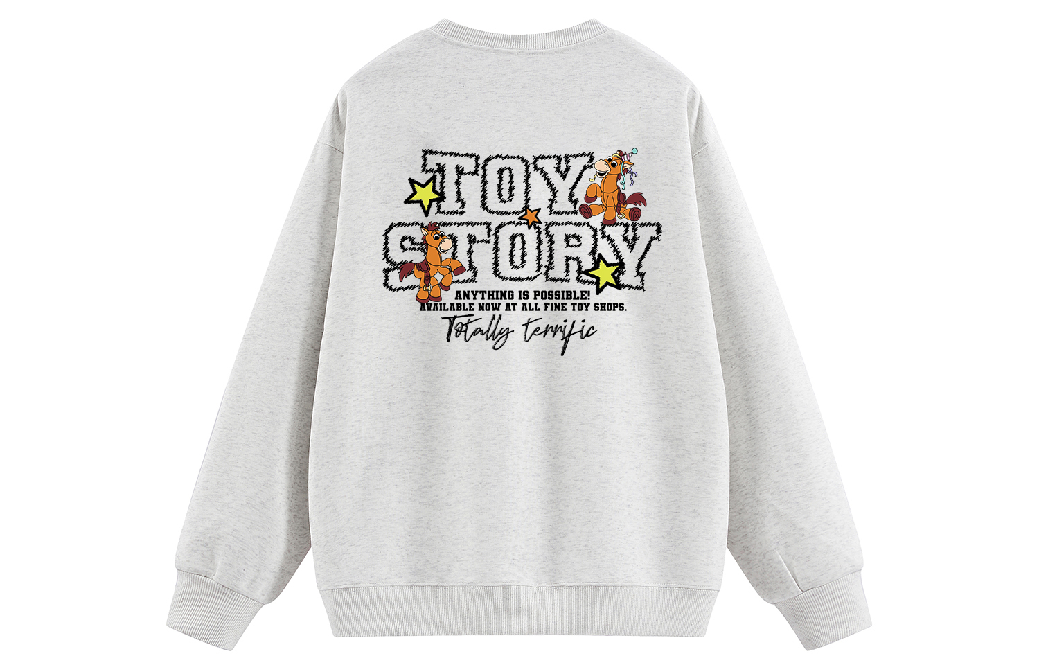 

Свитшот Unisex Crew Neck Moderate Heavyweight Disney, heather серый fleece-lined