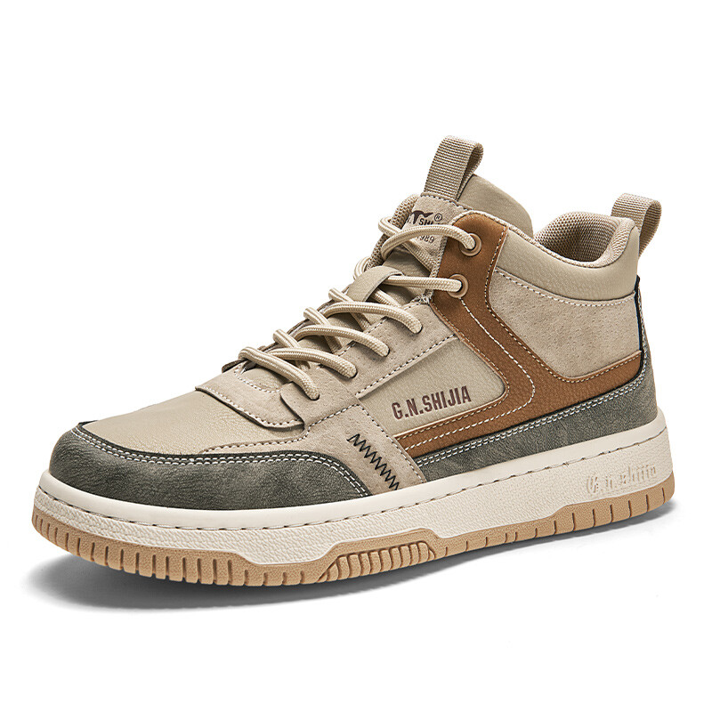 Кроссовки G.N.SHIJIA Skateboarding Shoes Men High-top, цвет Sand — фото 3
