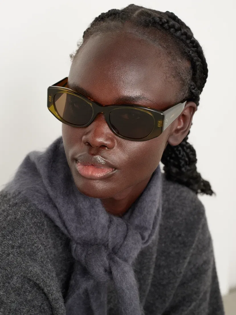 Солнцезащитные очки «кошачий глаз» из ацетата CELINE EYEWEAR, бирюзовый — фото 2