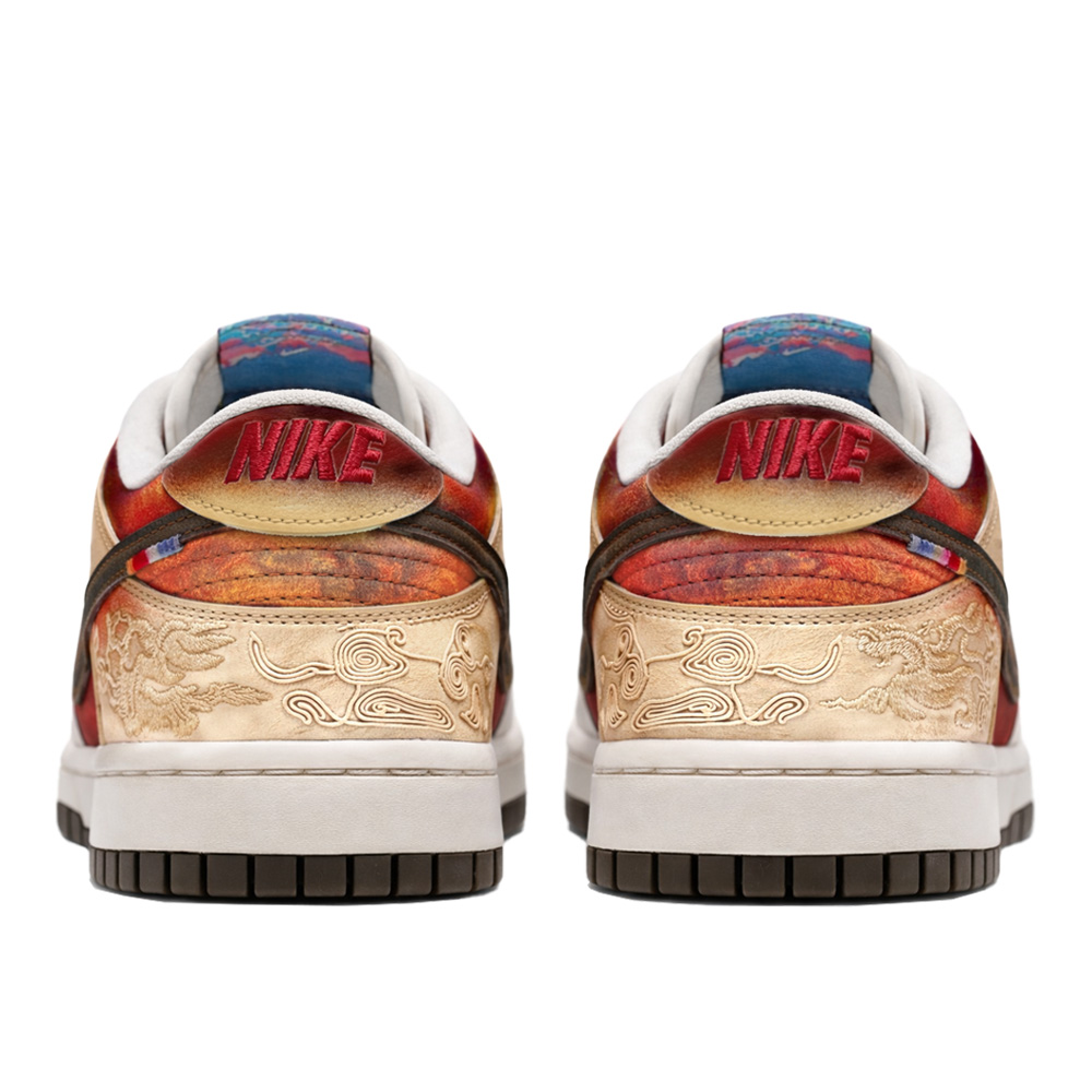 Nike Кроссовки для скейтбординга Dunk Pegasus Pack Van Gogh Genesis, BadFive Guerrilla 2S Low top мужские бежевые — фото 4