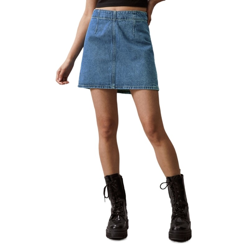 Calvin Klein Женская джинсовая юбка, цвет 1A4 - Denim Blue — фото 4