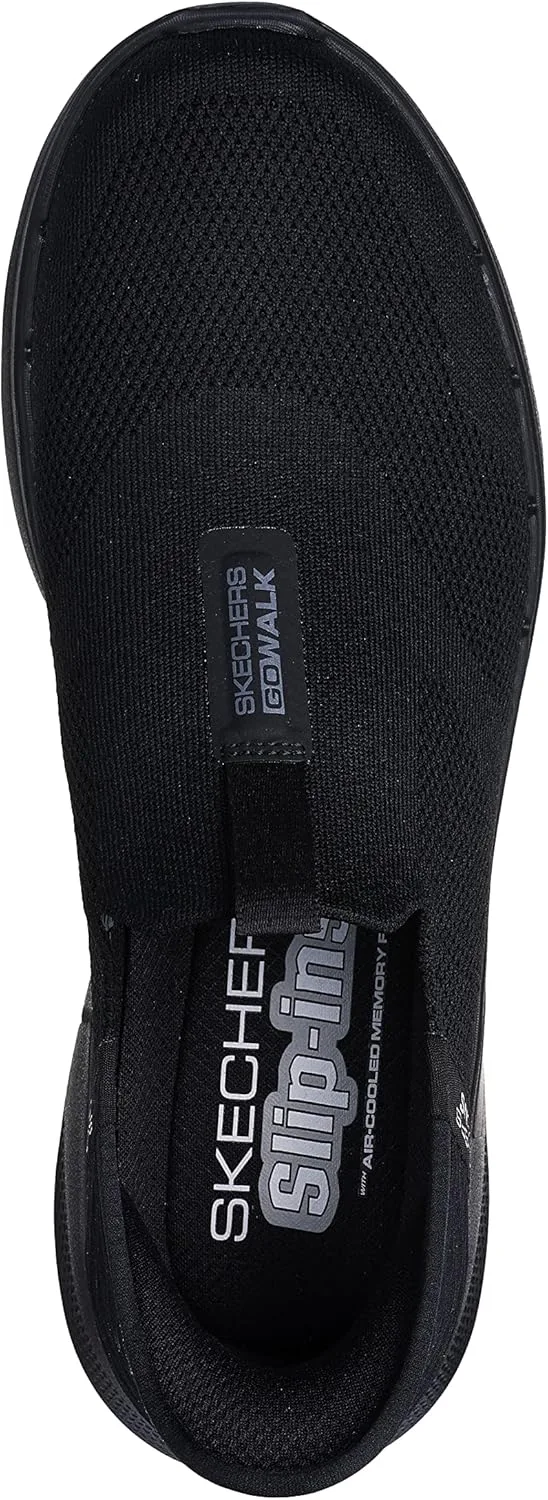 Слипоны Skechers Slip-ins: GO Walk 6 Easy On Slip-on Walking Trainers, черный — фото 3