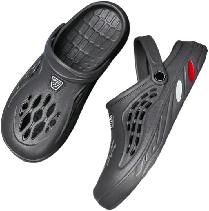 

Тапочки большого размера, мужские сабо, домашние тапочки из ЭВА, садовая обувь и пляжные сандалии для мужчин и женщин Dmmwcx, серый