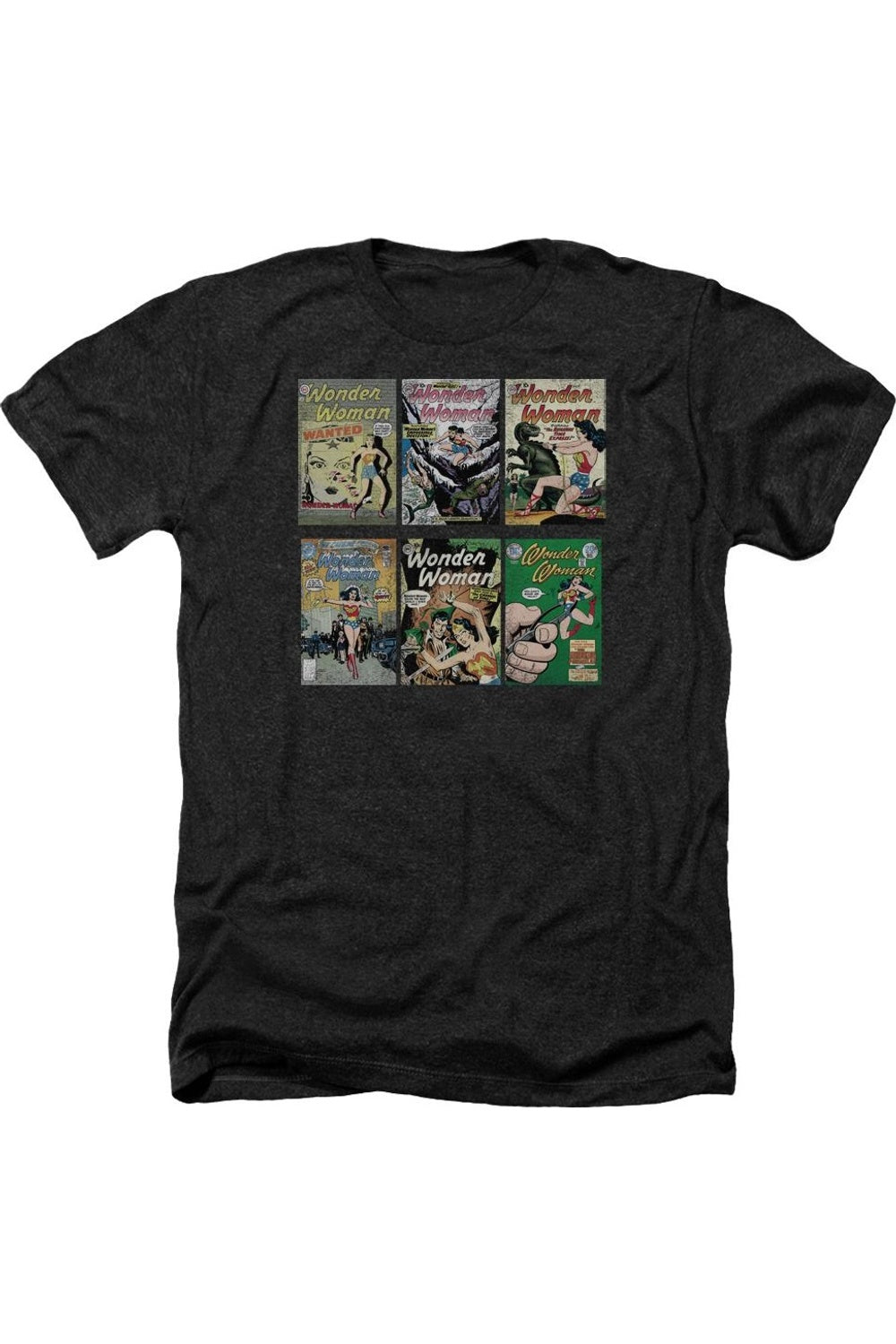 

DC Comics Wonder Woman Covers Adult Heather Tee / Футболка Gildan, черный