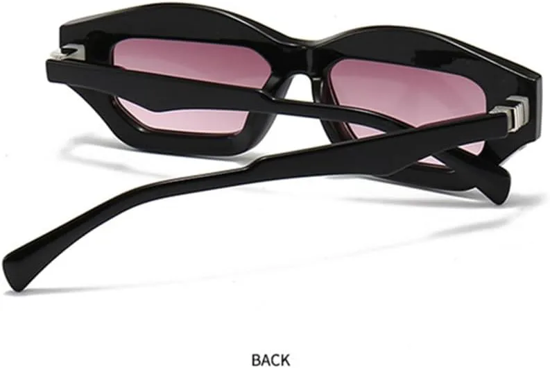 

Солнцезащитные очки Polygon Cat Eye для женщин с градиентным покрытием, защита от УФ-излучения UV400, ретро-заклепки для мужчин LANGSER, Brown Leopard Brown