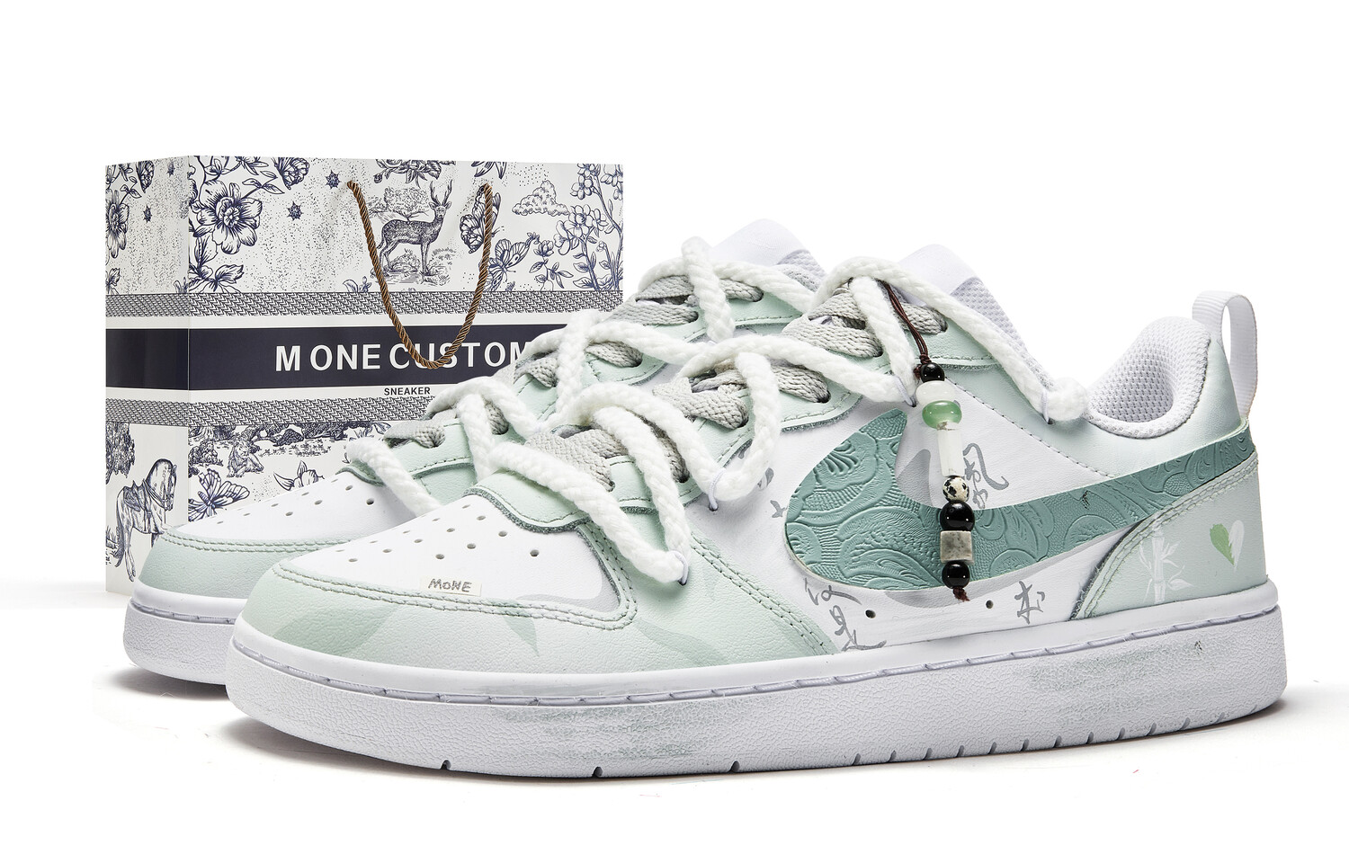 

Кроссовки Nike Court Borough 2 Skateboarding Shoes Women's Low-top White/green, светло-зеленый