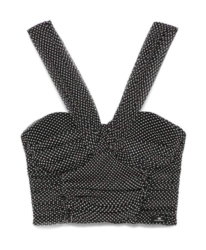 

Стильный топ с уникальным дизайном. Elisabetta Franchi, черный