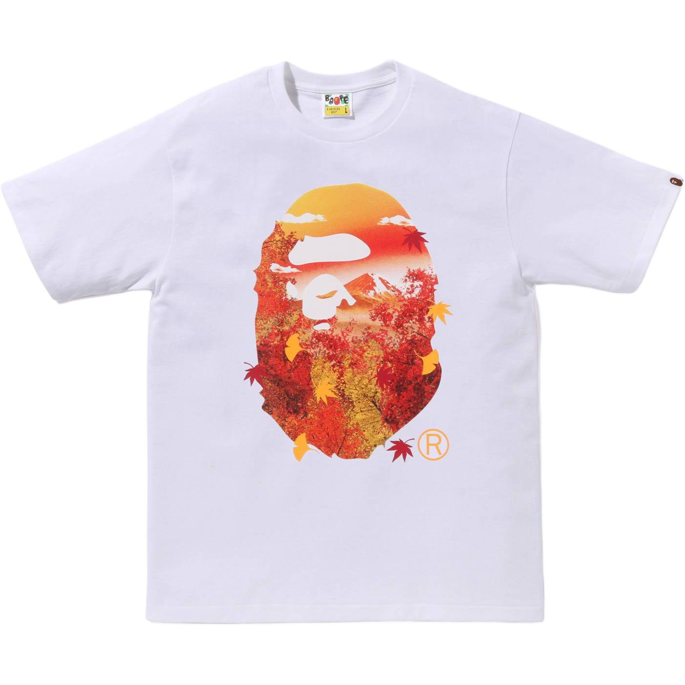 

Футболка Bape Japan Autumn с принтом Ape Head A BATHING APE, белый
