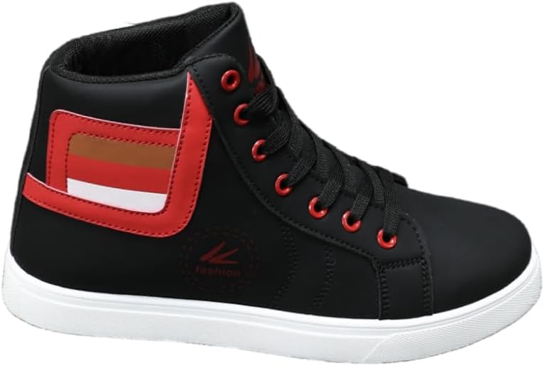 

Мужские высокие спортивные кроссовки- модные, всепогодные повседневные обувь с шнуровкой, подходящие для носки в любое время года Hoalox, красный