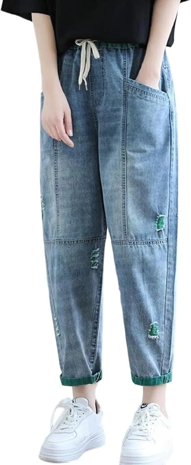 Джинсы широкие, джинсы, Green