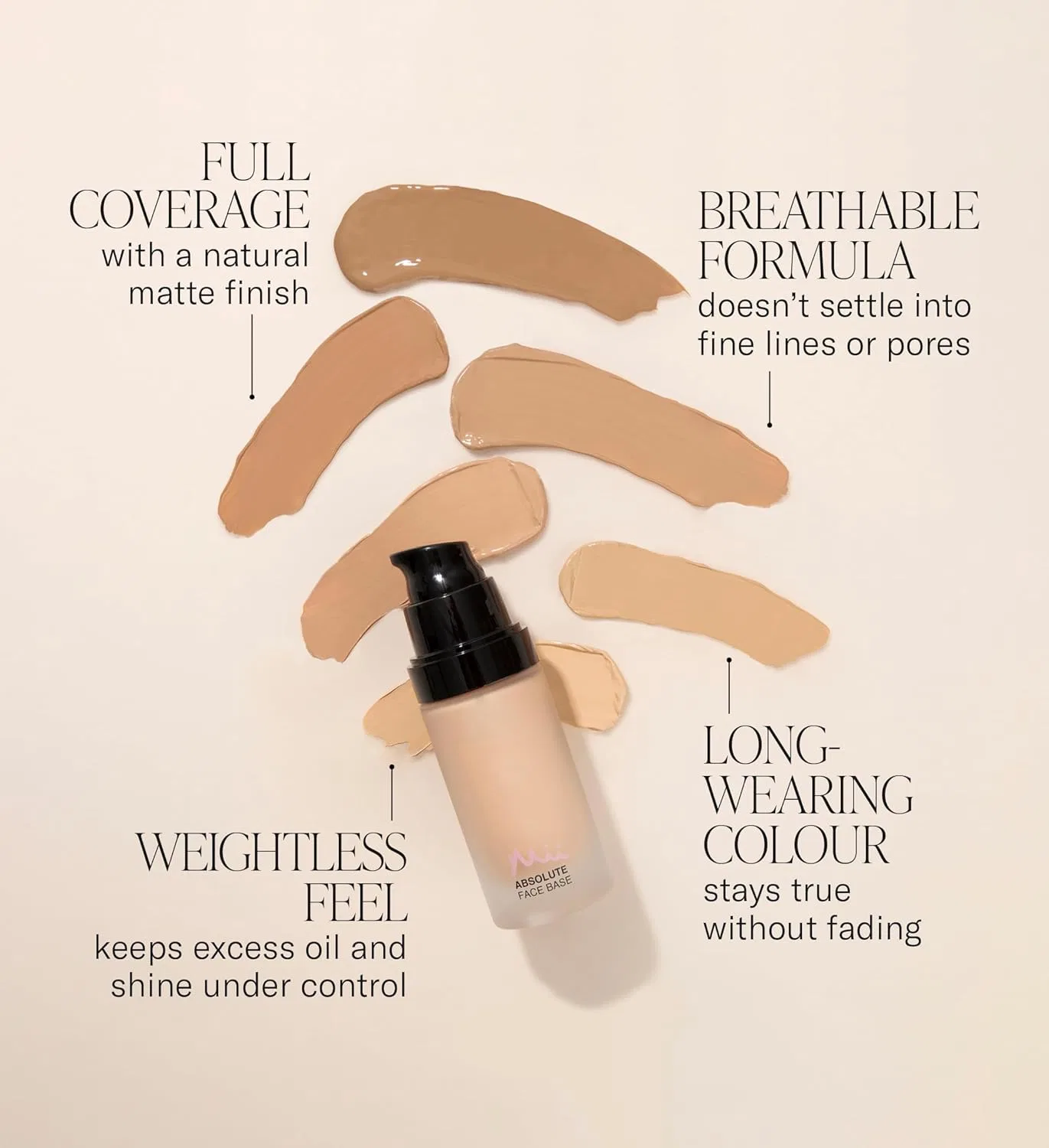 Тональная основа «Absolute Face Base» от Mii Cosmetics Mii, Utterly Warm 04 — фото 4