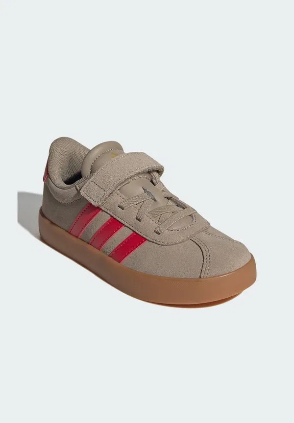 Детские кроссовки vl court 3.0 Adidas Sportswear, Blanch Cargo Pure Ruby Gold Metallic — фото 2