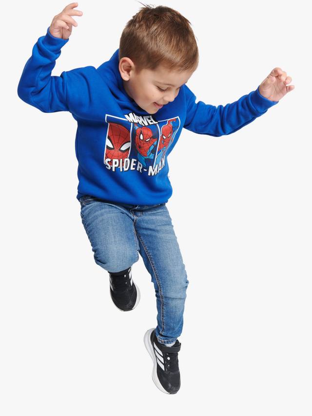 Детская толстовка с капюшоном из хлопковой смеси Spiderman Brand Threads, Blue — фото 4
