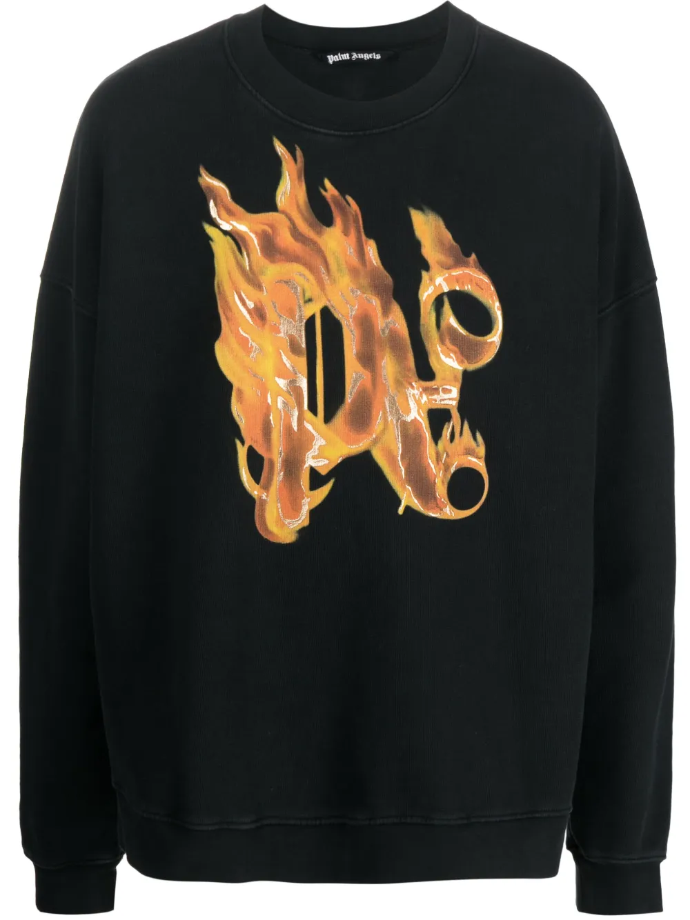 

Толстовка Burning с монограммой PALM ANGELS, черный