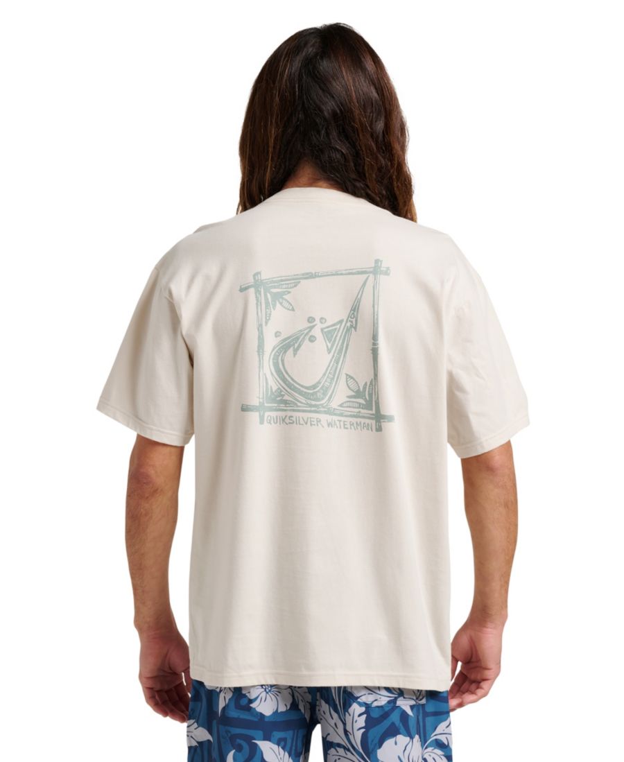 

Мужская футболка Quiksilver Comfort Fit Quiksilver Waterman, Moonbeam, Синий, Мужская футболка Quiksilver Comfort Fit Quiksilver Waterman, Moonbeam