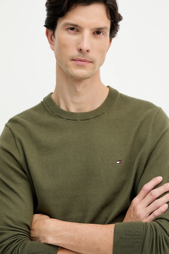 Свитер из кашемировой смеси Tommy Hilfiger, зеленый — фото 4