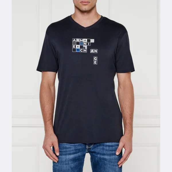 

Футболка стандартного кроя Armani Exchange, синий