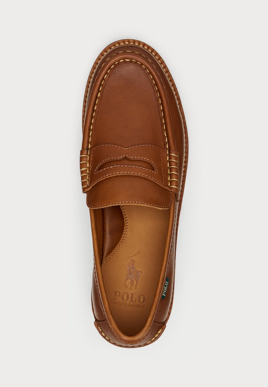 Лоферы Polo Ralph Lauren JETT LUG-SOLE LEATHER PENNY LOAFER, Brown — фото 4
