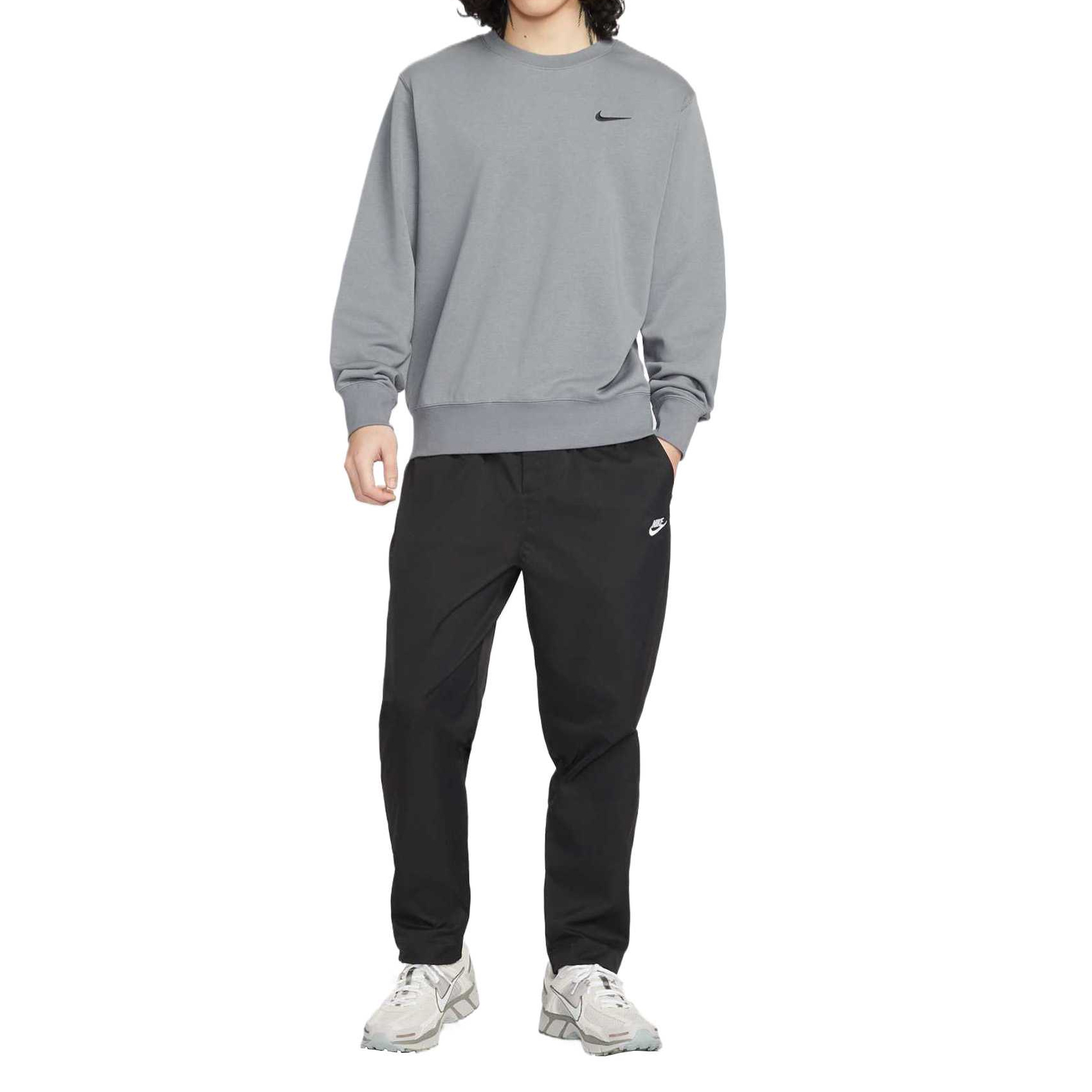 Nike Club Casual Pants Мужские Черные/Белые Умеренно Зауженные Брюки — фото 4