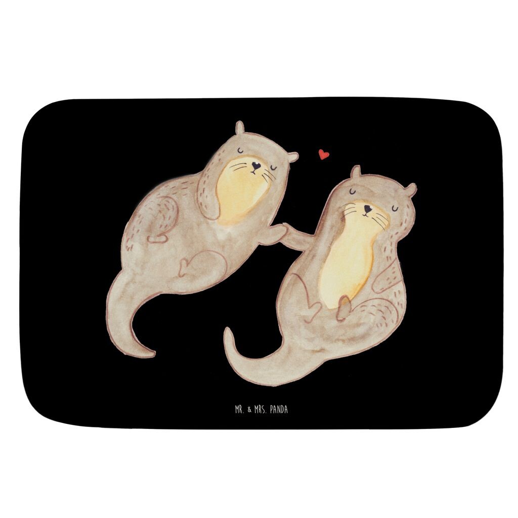 

Коврик для ванной Mr. & Mrs. Panda Otter Holding Hands - черный - подарок, влюбленный, романтический, любовь, калан, выдра, коврик для душа, коврик для душа, коврик для ванной, белый