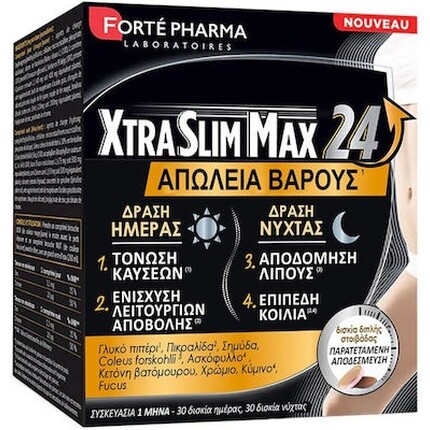

Forte Pharma Xtraslim Max 24 Пищевая добавка для снижения веса 60 таблеток 2x30 Forté Pharma