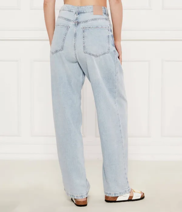 Джинсы c_slouchy плиссированные 1.0 Relaxed fit Boss Orange, синий — фото 3