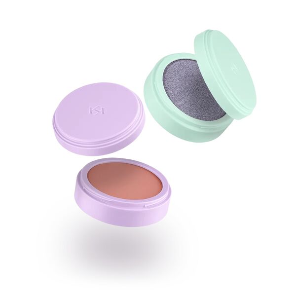 Дуэт матовых и металлических теней для век 02 pretty в розовом цвете, 8 г Kiko Milano Dreamphoria forever mate duet eyeshadow — фото 3
