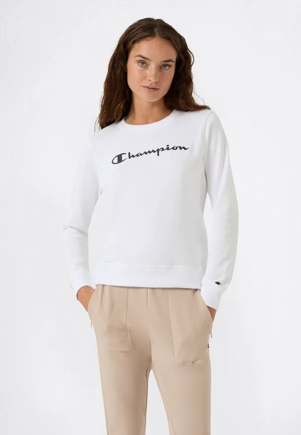 

Свитшот с круглым вырезом и надписью «screwneck script shop» Champion, White, Белый, Свитшот с круглым вырезом и надписью «screwneck script shop» Champion, White