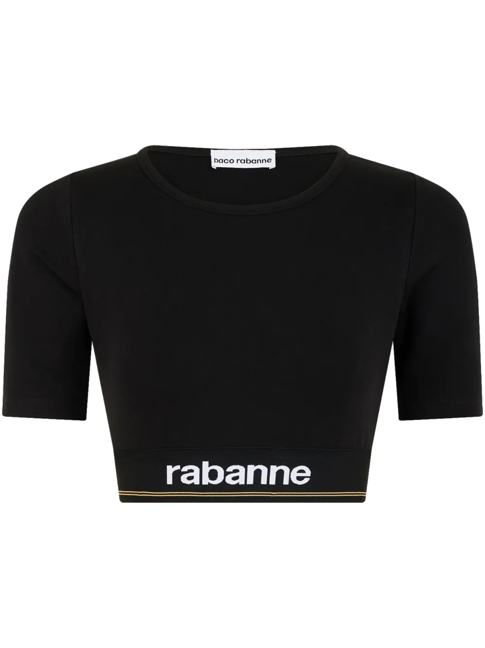 

Укороченная футболка Bodyline Rabanne, черный