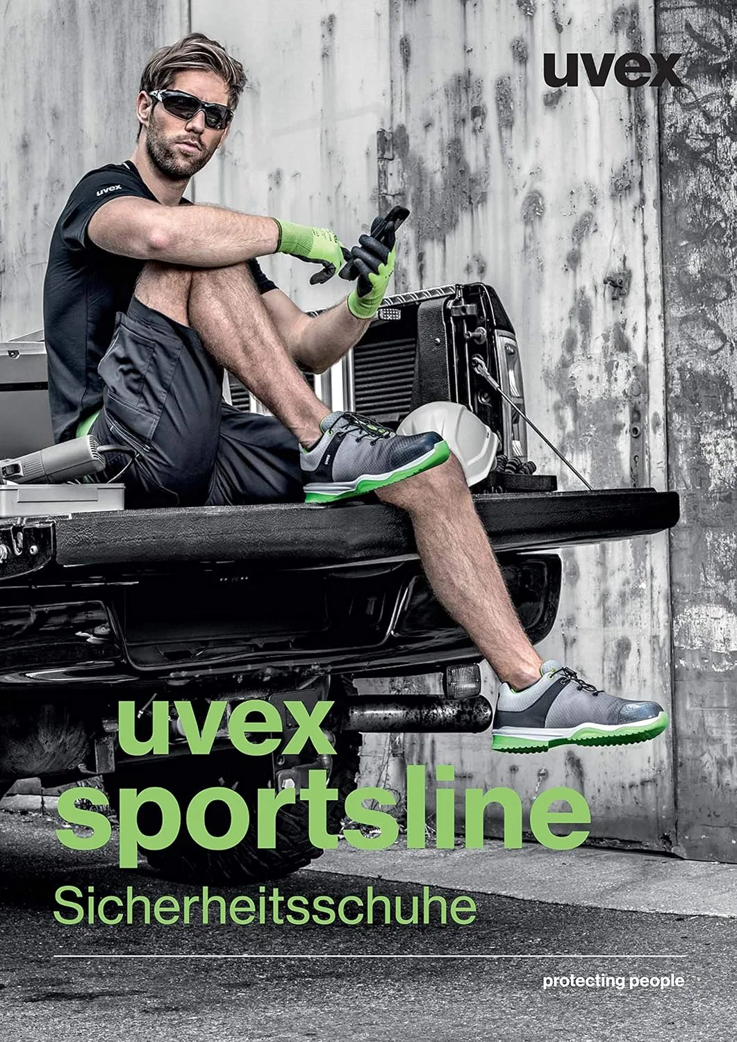 Рабочие ботинки Uvex Sportsline - Защитная обувь S1P SRC ESD - Серый/Оранжевый — фото 2