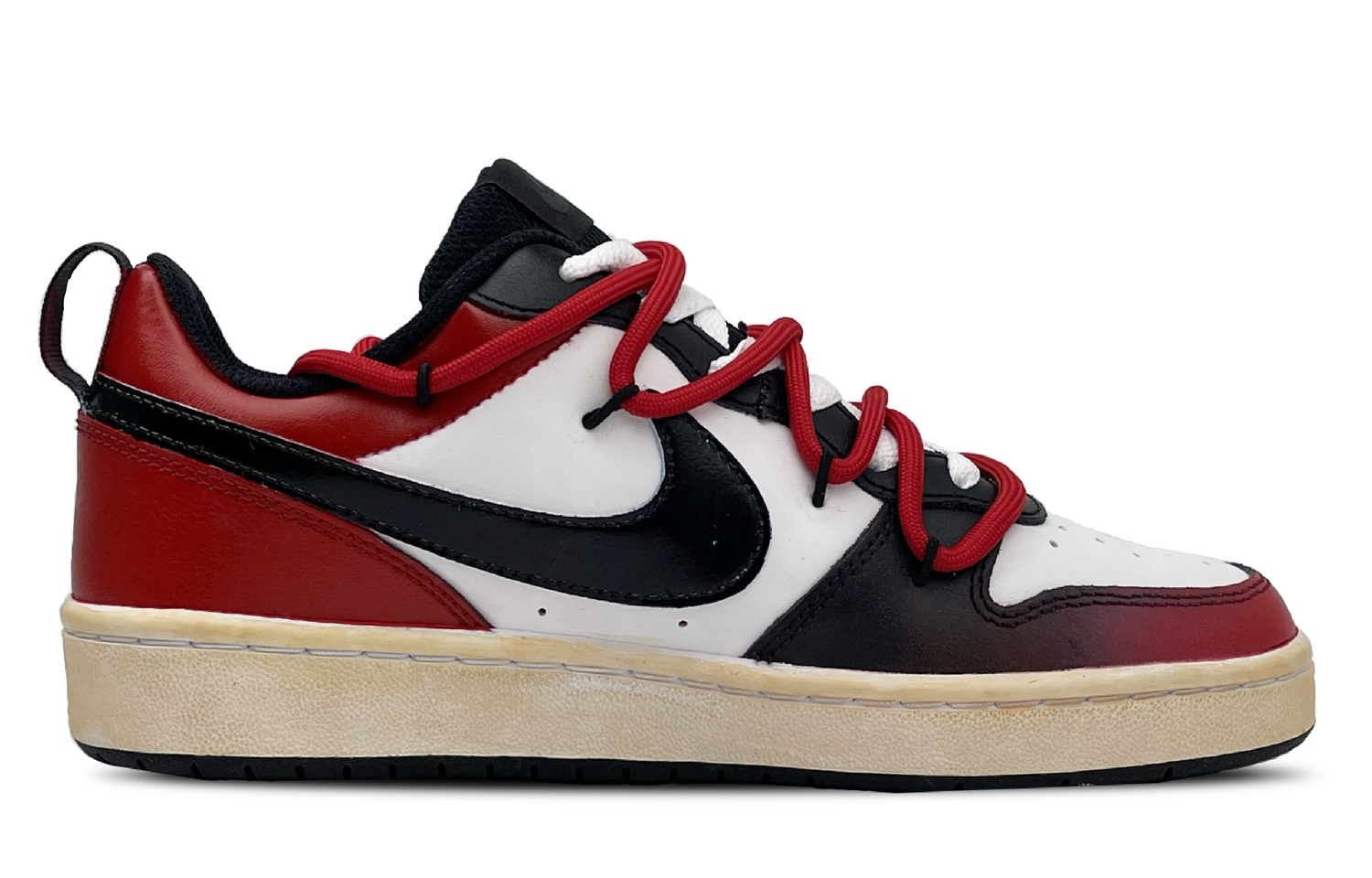 Nike Кроссовки для скейтбординга Court Borough Low top Kids' Black Red для подростков — фото 3