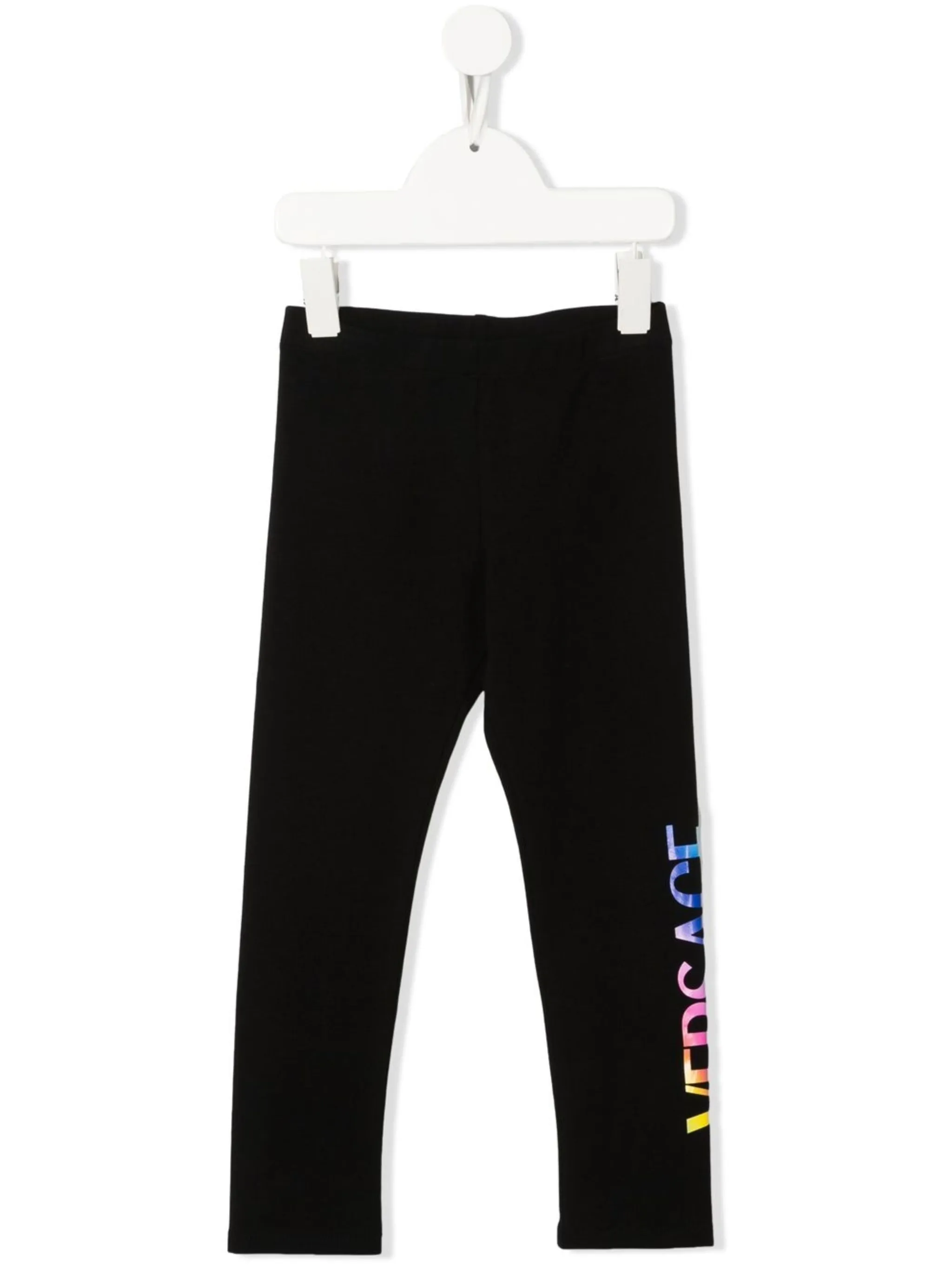 Легинсы с логотипом Versace Kids, черный