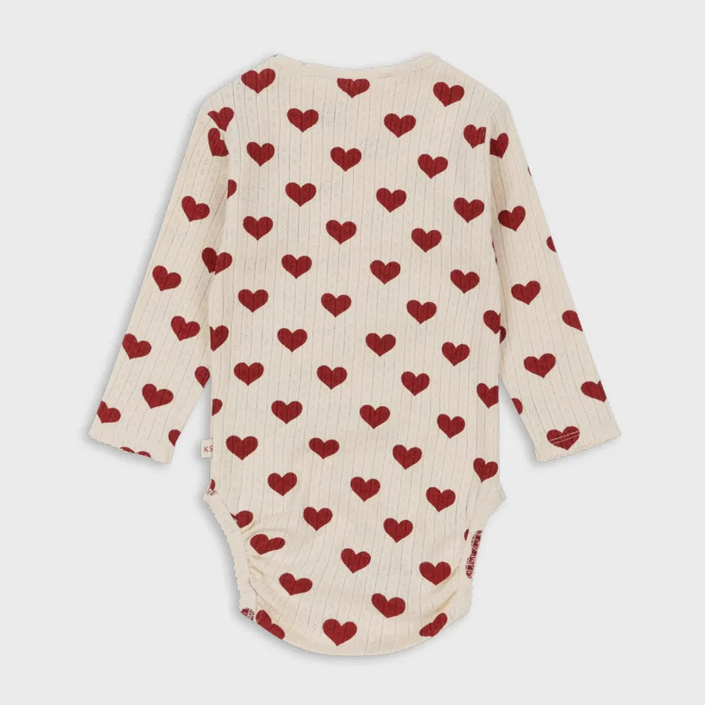 Детский мини-боди из органического хлопка Amour Rouge от Konges Sloejd — фото 2