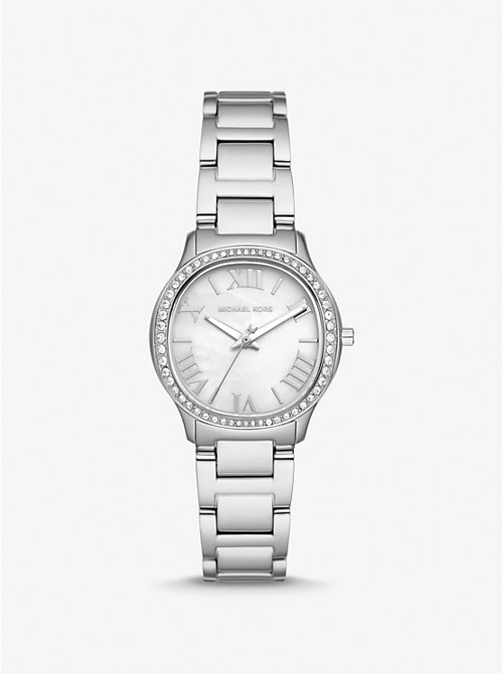 

Мини-Часы серебристого цвета с паве Sage Michael Kors, серебряный