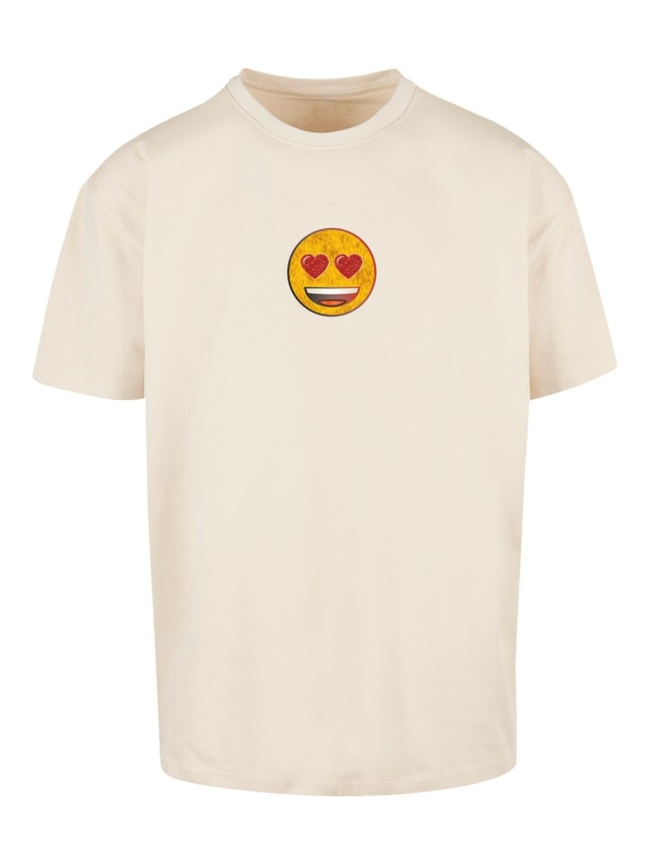 

Футболка emoji couture Heavy Oversize T-Shirt Smiling furry yellow face, песочный