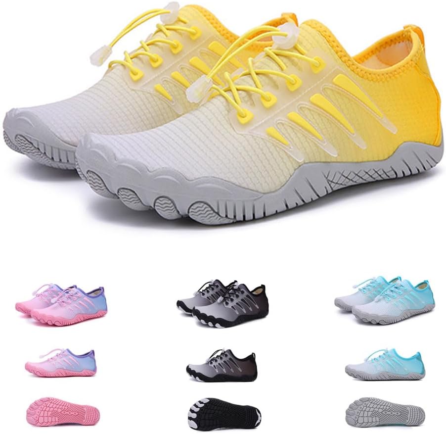 

Кроссовки для женщин и мужчин, походная обувь водонепроницаемая, для трейлраннинга, здоровая и нескользкая с поддержкой свода стопы, дышащие кроссовки Fuccica, желтый