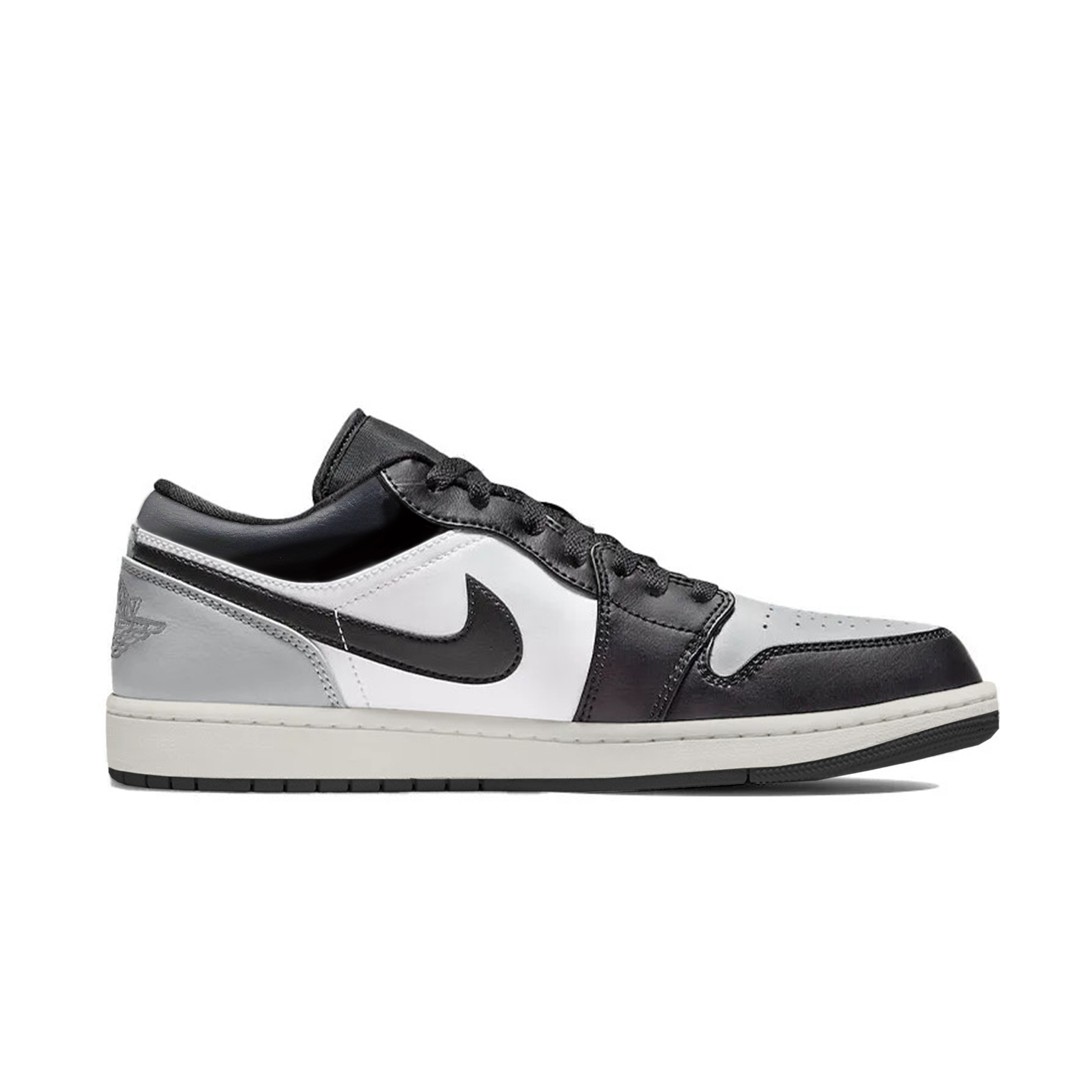 Jordan Кроссовки Air 1 Shadow Black Gray Abrasion Resistant Low top Vintage Basketball Unisex Gray Black — фото 4
