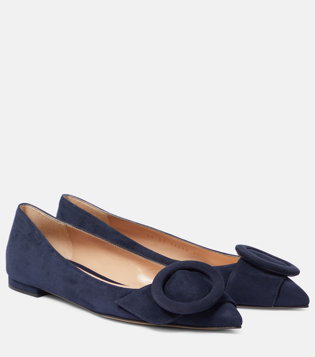 Замшевые балетки Camden Gianvito Rossi, Denim