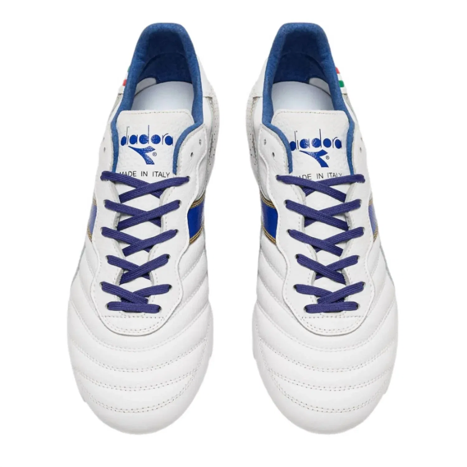 Diadora Мужские футбольные бутсы Brasil Italy OG Gr LT+ MDPU сине-белого цвета — фото 2
