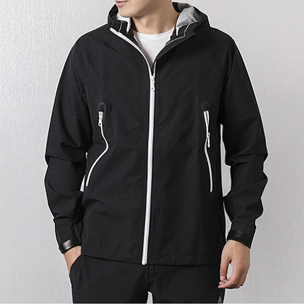 Толстовка adidas originals windbreaker Hooded Jacket Black, черный — фото 3