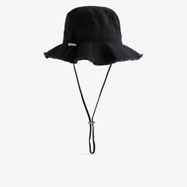 Солнцезащитная шляпа Le Bob Artichaut из хлопкового твила Jacquemus, черный — фото 3